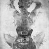 Guitar Siren in Black and White