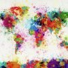 World Map Paint Drop