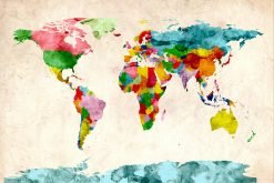 World Globe Watercolors