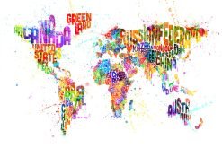 Text Map of the World