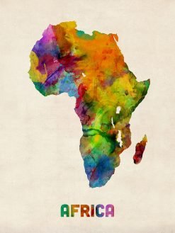 Africa Watercolor Map